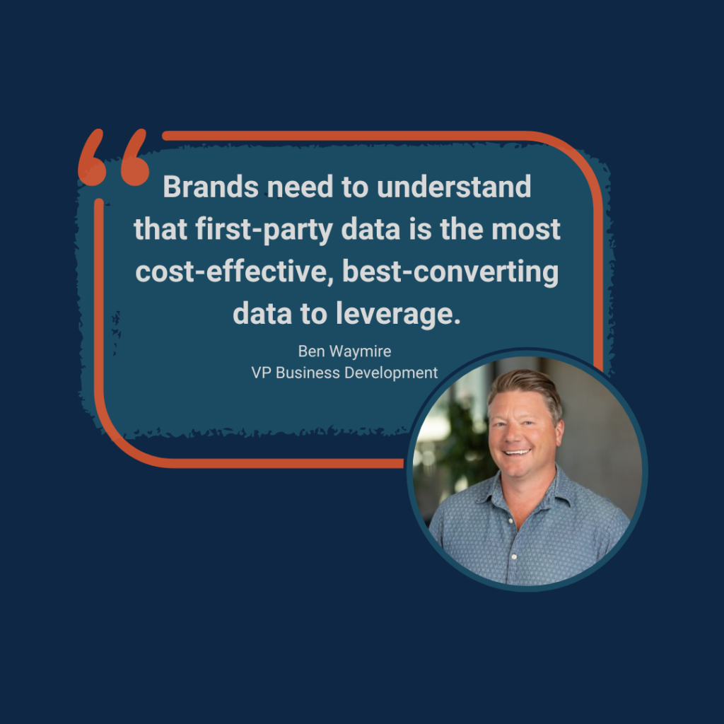 quote graphic about first party data