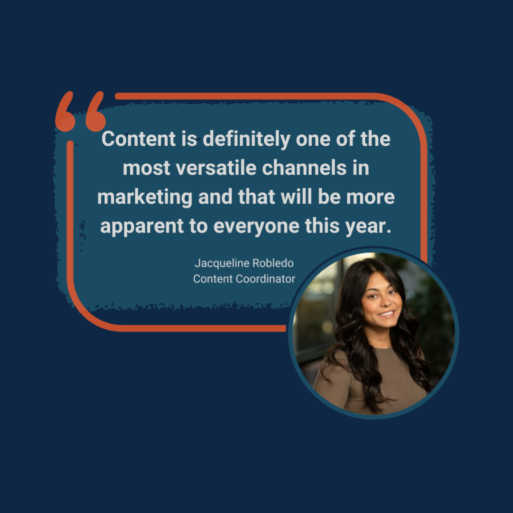 a quote graphic that expresses the versatility of content.