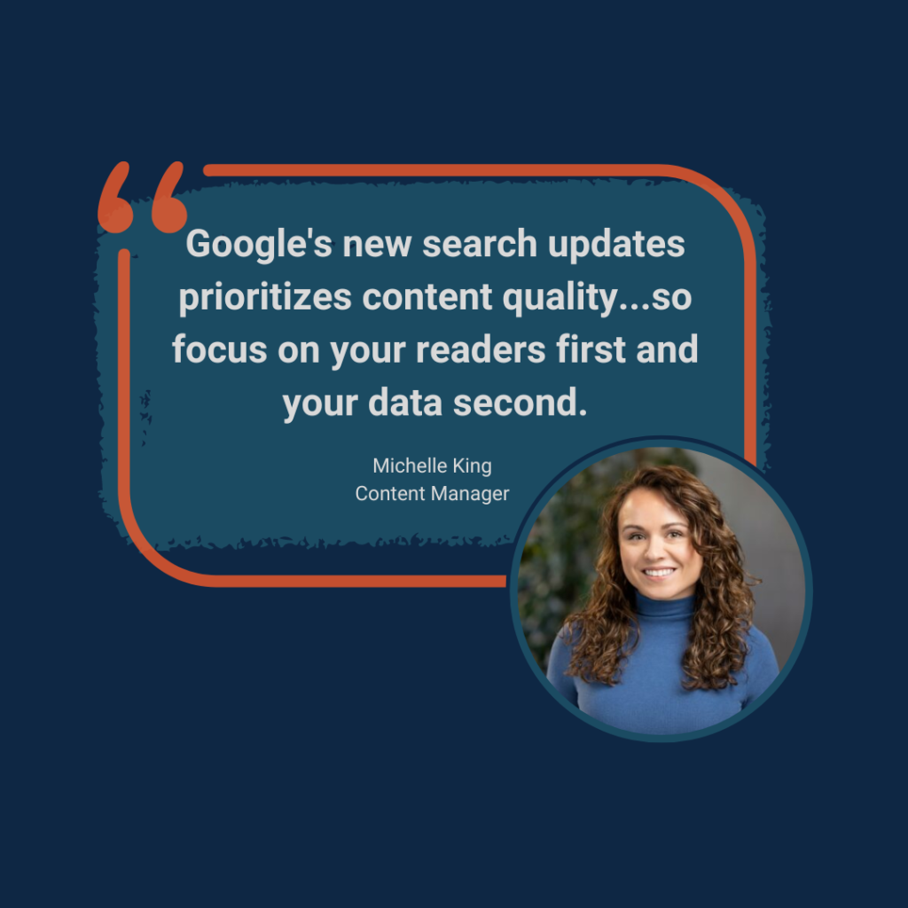 quote graphic about content quality and content marketing predictions